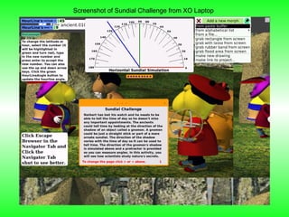 Screenshot Screenshot of Sundial Challenge from XO Laptop 