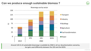 ©	OECD/IEA	2017
Can we produce enough sustainable biomass ?
Around	145	EJ	of	sustainable	bioenergy	is	available	by	2060	in...