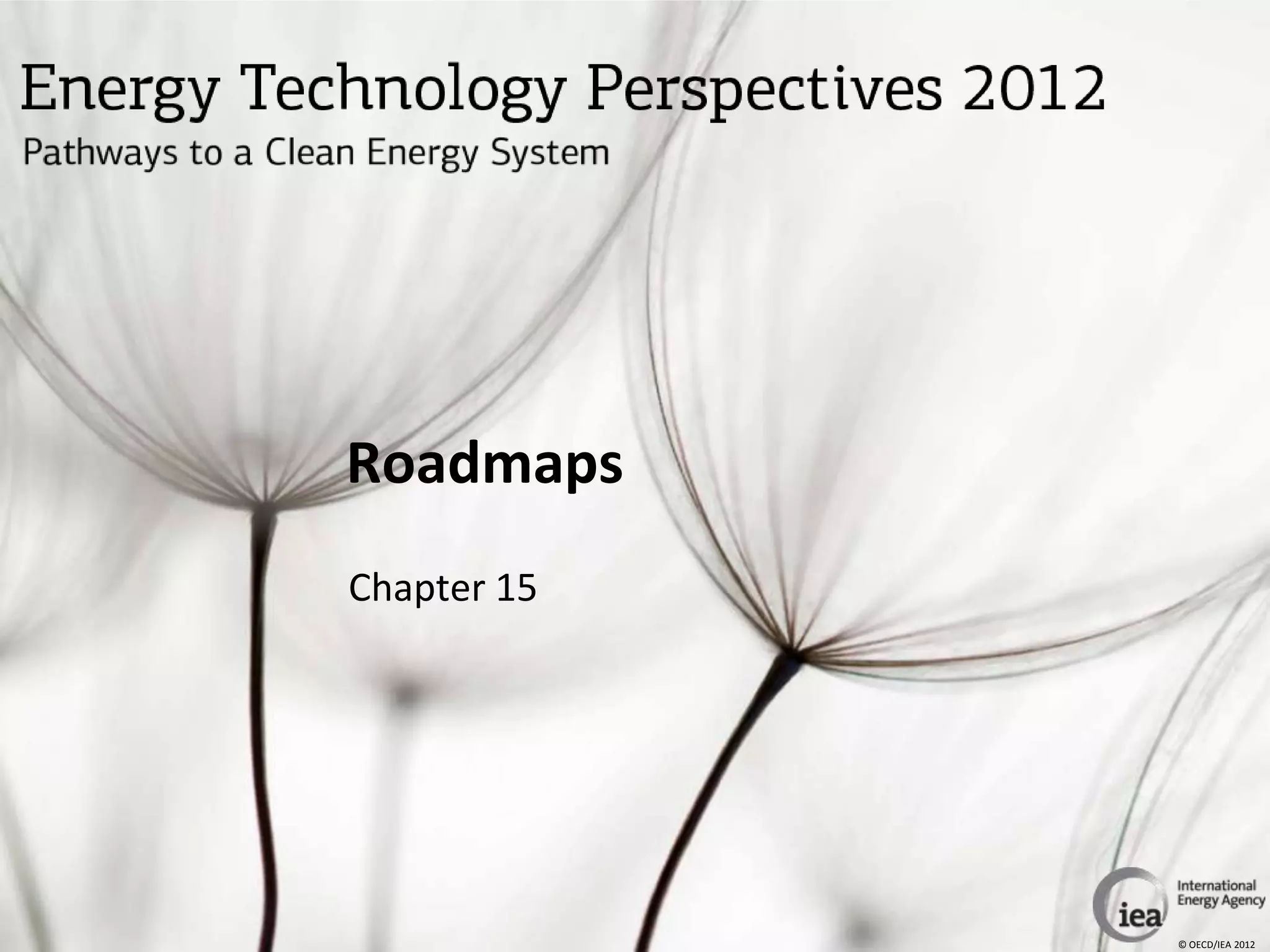 Roadmaps
Chapter 15




             © OECD/IEA 2012
 