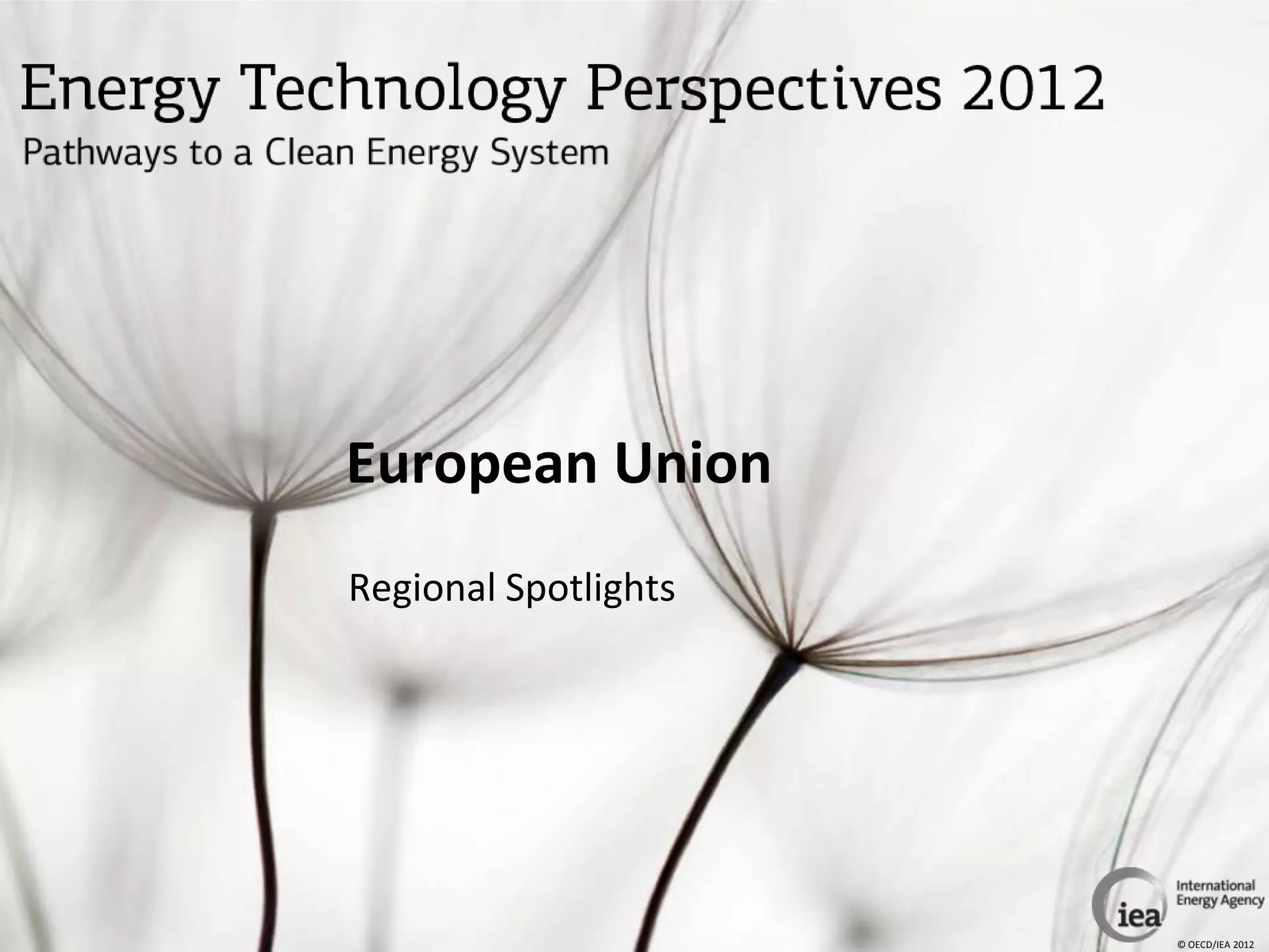 European Union
Regional Spotlights




                      © OECD/IEA 2012
 