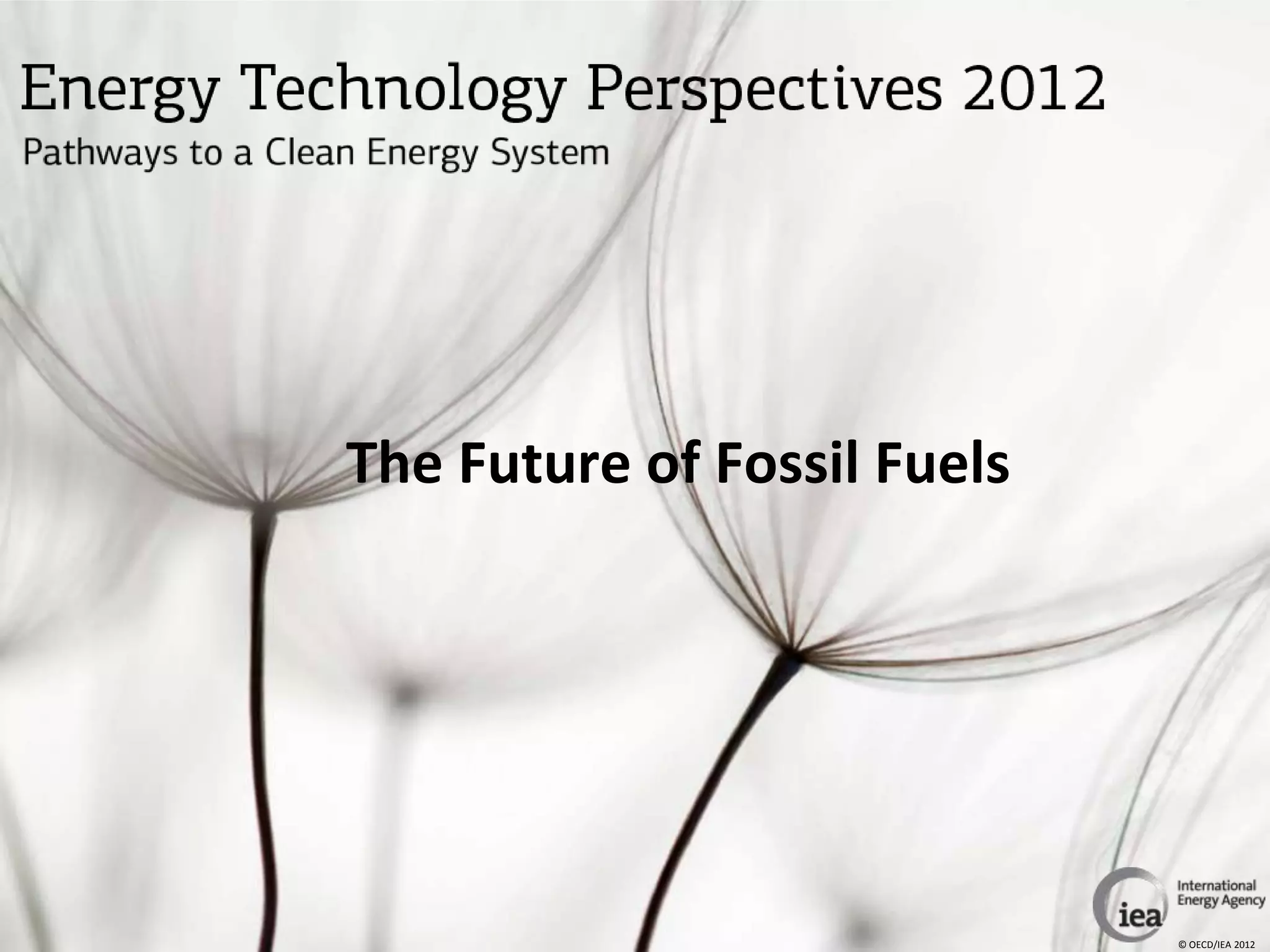 The Future of Fossil Fuels




                             © OECD/IEA 2012
 