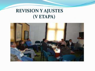 REVISION Y AJUSTES
      (V ETAPA)
 