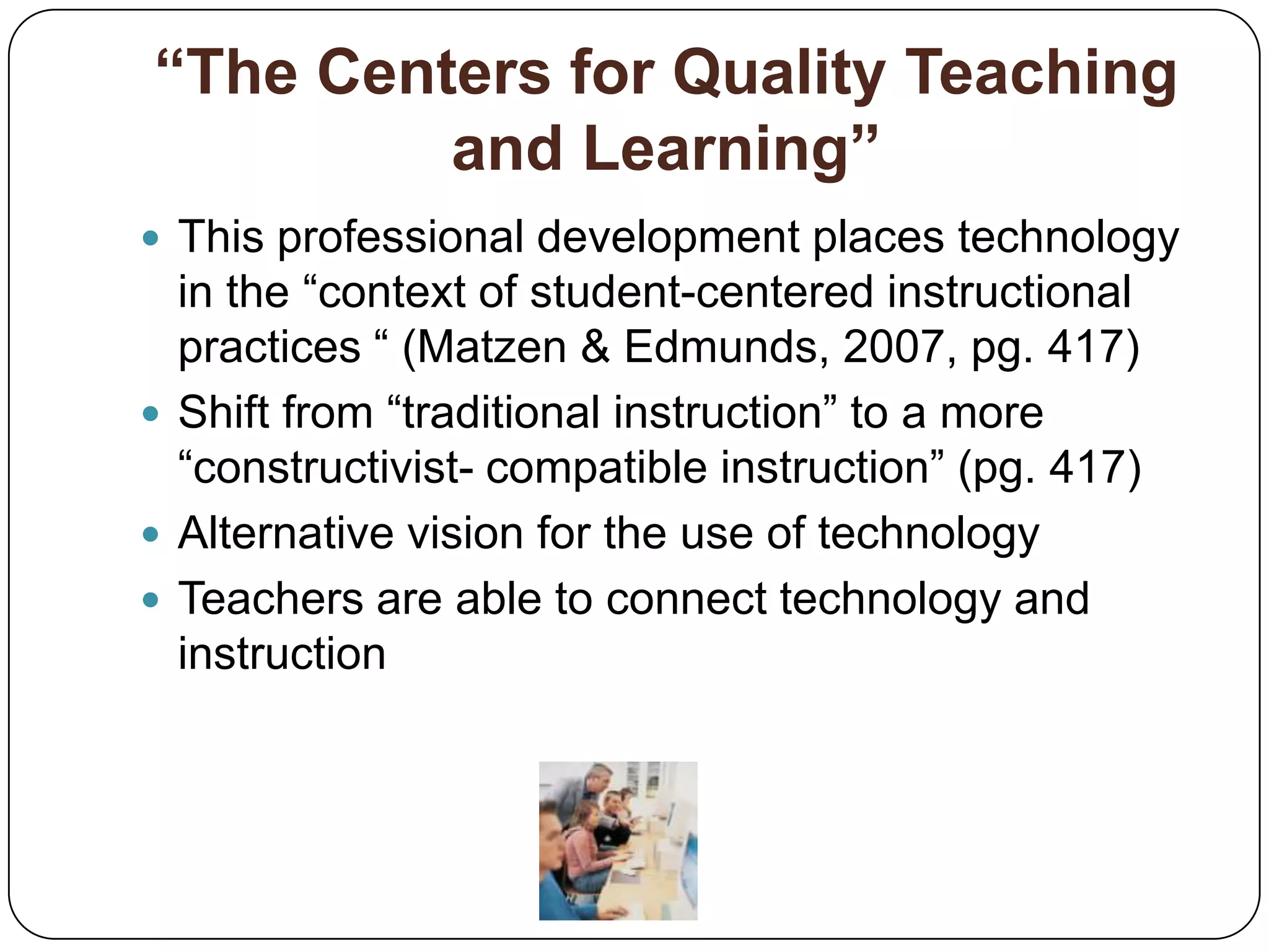 Educational Technology Professional Development Ppt