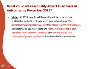 Introducing the proposed Ethiopia Small Ruminant Value Chain Transformation (SmaRT) project, 2019-2021