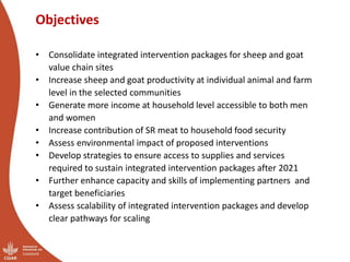Introducing the proposed Ethiopia Small Ruminant Value Chain Transformation (SmaRT) project, 2019-2021