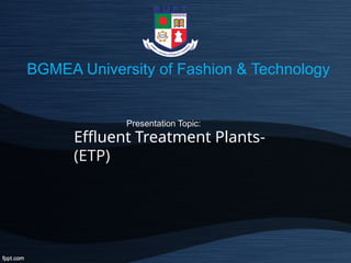 Effluent Treatment Plants ETP Presentation.pptx