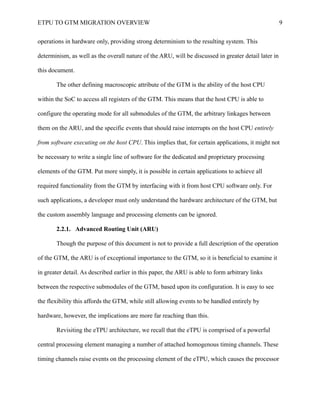 eTPU to GTM Migration | PDF