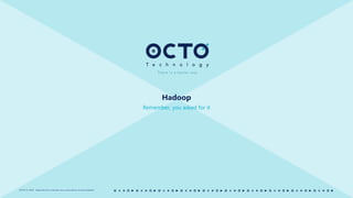 OCTO © 2018 - Reproduction interdite sans autorisation écrite préalable
Hadoop
Remember, you asked for it
 