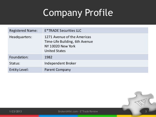 Etrade forex review