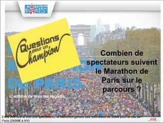 Avec 50.000 participants attendus et environ 140 nationalités représentées, le Schneider Electric
Marathon de Paris est un...