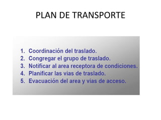 PLAN DE TRANSPORTE 
