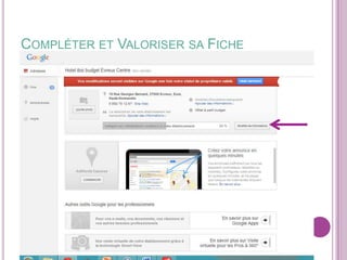 COMPLÉTER ET VALORISER SA FICHE

 
