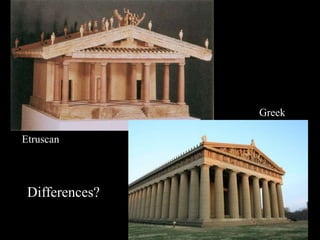 Etruscan
Greek
Differences?
 