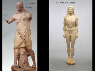 c. 510 BCE
In Italy
c. 530 BCE in Greece
 