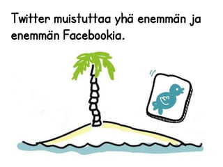 Twitter muistuttaa yhä enemmän ja 
enemmän Facebookia. 
 