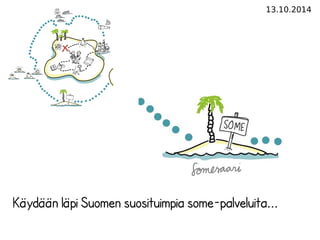 13.10.2014 
Käydään läpi Suomen suosituimpia some-palveluita... 
 