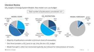 17-Nov-18IER University of Stuttgart 4
CO2-targets in Energy System Models: few model runs use budget
Literature Review
To...