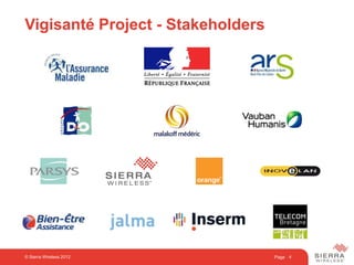 Page
Vigisanté Project - Stakeholders
4© Sierra Wireless 2012
 