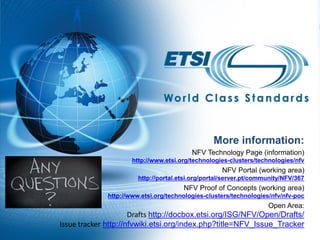 Summit 16: ETSI NFV Interface and Architecture Overview | PDF