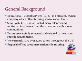 Educational Tutorial Services - General | PPT