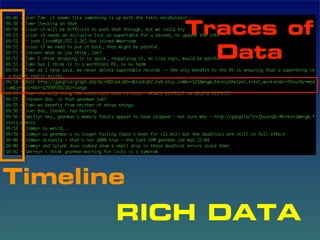 Traces of
             Data




Timeline
       RICH DATA
 