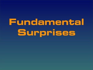 Fundamental
 Surprises
 