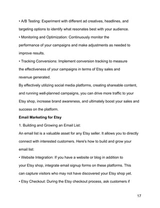 Etsy Marketing Guide - Tips For Selling Digital Products | PDF