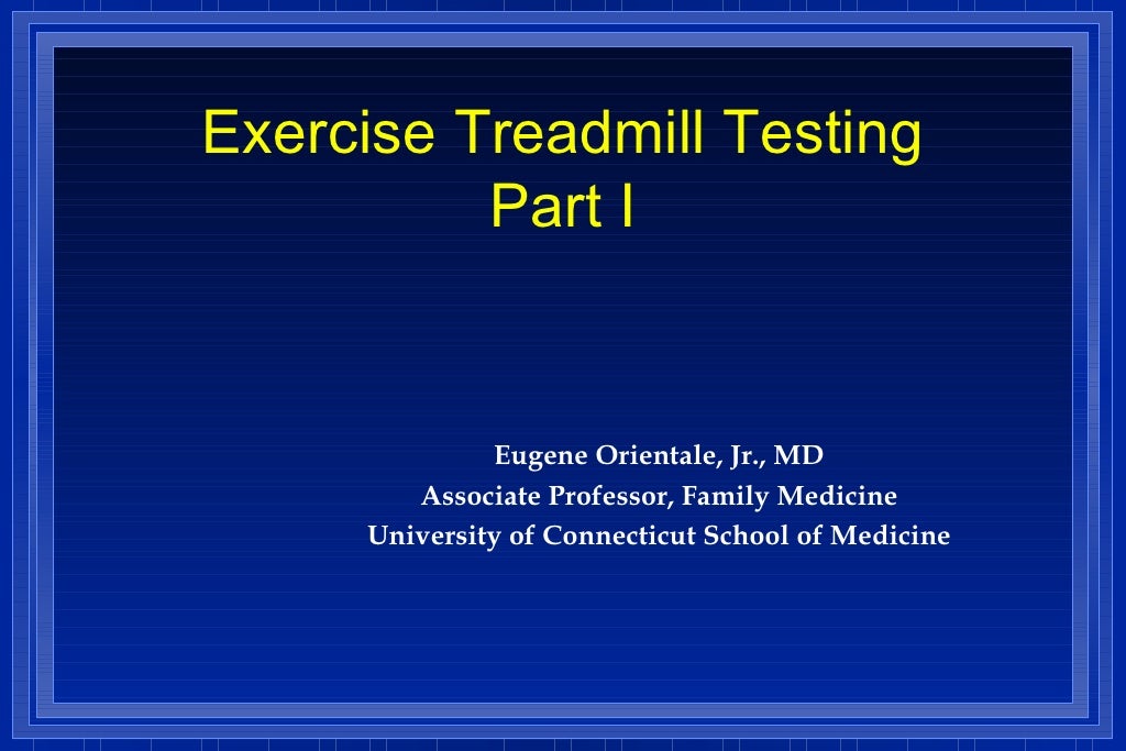 Exercise Treadmill Testing