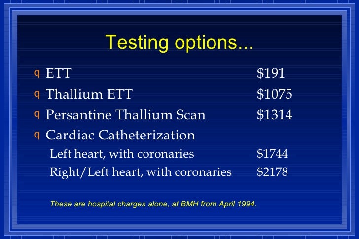 Dipyridamole Thallium Scan