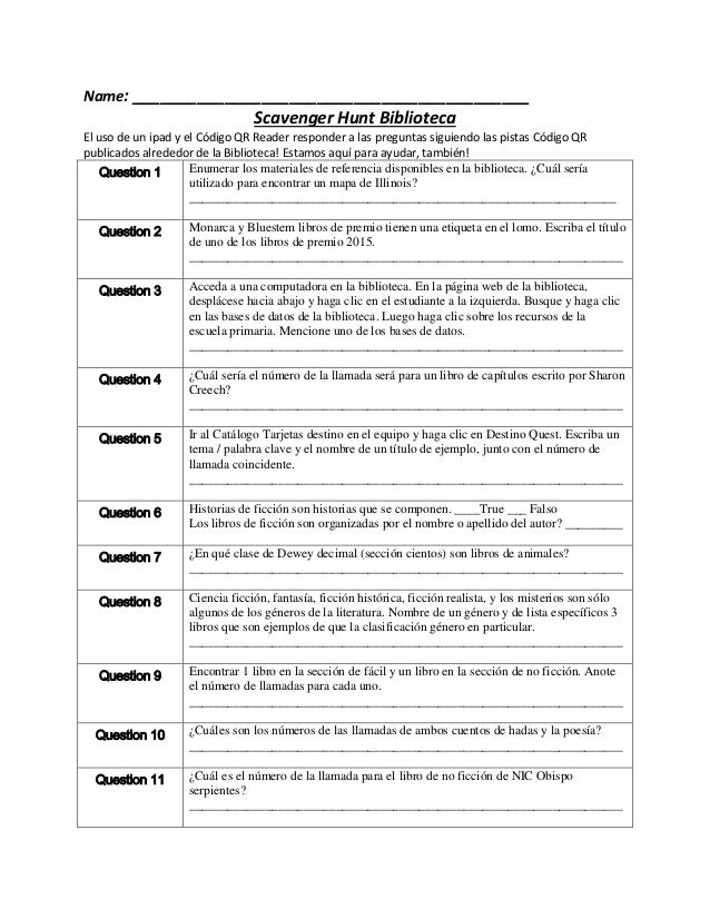 qr code scavenger hunt