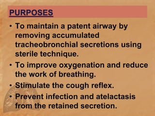 Endotracheal Tube Suctioning Purpose