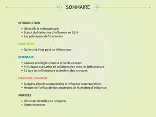 Etude Augure sur le marketing d'influence 2014