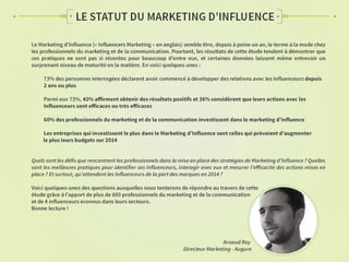 Etude Augure sur le marketing d'influence 2014