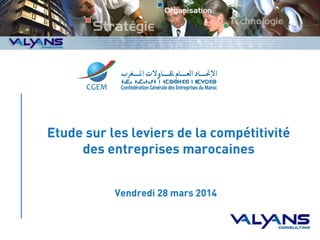 Étude sur les leviers de la compétitivité des entreprises marocaines par la CGEM