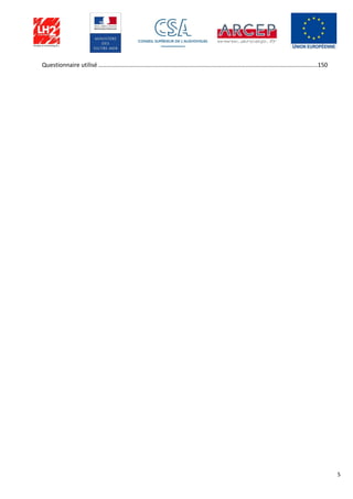 5
Questionnaire utilisé ......................................................................................................................................150
 