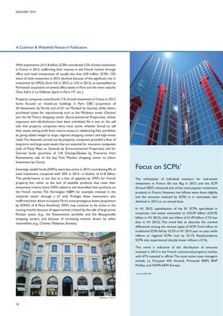 January 2014

A Cushman & Wakefield Research Publication

The slowdown in Paris was partially compensated for by recovery
...