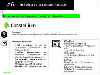 Contexte Constellium souhaite développer sa visibilité dans les moteurs de recherche. 
Le cas Constellium en SEO par Vanks...