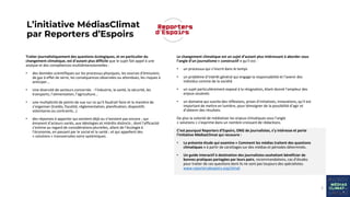 L’initiative MédiasClimat
par Reporters d’Espoirs
Traiter journalistiquement des questions écologiques, et en particulier ...