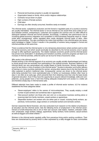Vocational Education and Training (VET) in the Informal Sector | PDF