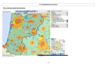 II. L’ORGANISATION DE L’ESPACE
DOC.1. UN RESEAU URBAIN TRES HIERARCHISE

4

 