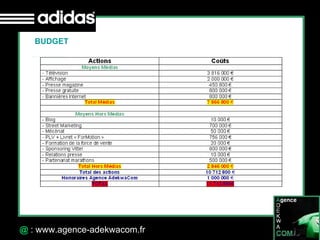 30 Octobre 07 @  : www.agence-adekwacom.fr BUDGET 