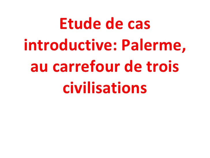 Etude De Cas Introductive Mediterranee Au Xii Siecle