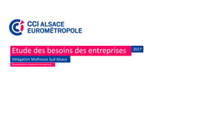 Etude des besoins des entreprises
Délégation Mulhouse Sud Alsace
2017
Département proximité entreprises
 