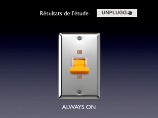Résultats de l’étude




         ALWAYS ON
 