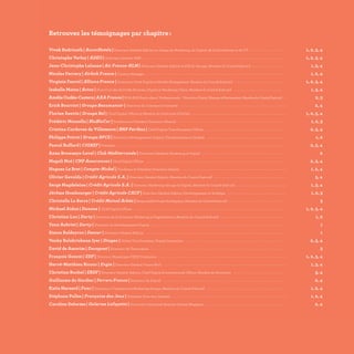 QUEL ÉTAT DES LIEUX POUR
LA TRANSFORMATION DIGITALE
DE L’ÉCONOMIE EN 2016 ?
Le présent Référentiel répond à cette question
en s’appuyant sur 65 entretiens avec des diri-
geants d’entreprises françaises et internationales,
membres de Comex ou de directions générales.
En explorant différents secteurs du B2C ou du
B2B2C, l’image plus globale d’une phase d’indus-
trialisation du digital émerge: au-delà des projets
pilotes et des premiers mouvements, la maturité
digitale s’annonce.
TRANSFORMATIONDIGITALE2016-AU-DELÀDESPROJETSPILOTES
N
16
ES
ES
Vivek Badrinath | AccorHotels | Directeur Général Adjoint en charge du Marketing, du Digital, de la Distribution et de l’IT
Christophe Verley | ADEO | Directeur Internet GSB
Jean-Christophe Lalanne | Air France-KLM | Directeur Général Adjoint et DSI du Groupe, Membre du Comité Exécutif
Nicolas Ferrary | Airbnb France | Country Manager
Virginie Fauvel | Allianz France | Directrice Unité Digital et Market Management, Membre du Comité Exécutif
Isabelle Moins | Aviva | Directrice des Activités Directes, Digital et Marketing Client, Membre du Comité Exécutif
Amélie Oudéa-Castera| AXA France| DGA AXA Particuliers / Professionnels - Directrice Digital, Marque et Partenariats, Membre du Comité Exécutif
Erick Bourriot | Groupe Beaumanoir | Directeur du Commerce Connecté
Florian Sauvin | Groupe Bel | Chief Digital Officer et Membre du Directoire d’Unibel
Frédéric Mazzella | BlaBlaCar | Fondateur et Président-Directeur Général
Cristina Cordovez de Villeneuve | BNP Paribas | Chief Digital Transformation Officer
Philippe Poirot | Groupe BPCE | Directeur Développement Digital, Transformation et Qualité
Pascal Buffard | CIGREF | Président
Anne Browaeys-Level | Club Méditerranée | Directrice Générale Marketing et Digital
Magali Noé | CNP Assurances | Chief Digital Officer
Hugues Le Bret | Compte-Nickel | Fondateur et Président-Directeur Général
Olivier Gavalda | Crédit Agricole S.A. | Directeur Général Adjoint, Membre du Comité Exécutif
Serge Magdeleine | Crédit Agricole S.A. | Directeur Marketing Groupe et Digital, Membre du Comité Exécutif
Jérôme Hombourger | Crédit Agricole CACF | Directeur Général Adjoint, Développement et Stratégie
Christelle Le Berre | Crédit Mutuel Arkéa | Responsable Projet Stratégique, Membre du Comité Exécutif
Michael Aidan | Danone | Chief Digital Officer
Christian Lou | Darty | Directeur de la Direction Marketing et Digitalisation, Membre du Comité Exécutif
Yann Aubriet | Darty | Directeur du Développement Digital
Simon Baldeyrou | Deezer | Directeur Général Adjoint
Venky Balakrishnan Iyer | Diageo | Global Vice President, Digital Innovation
David de Amorim | Docapost | Directeur de l’Innovation
François Gonczi | EDF | Directeur Numérique d’EDF Commerce
Hervé-Matthieu Ricour | Engie | Directeur Général France BtoC
Christian Buchel | ERDF | Directeur Général Adjoint, Chief Digital & International Officer, Membre du Directoire
Guillaume du Gardier | Ferrero France | Directeur du Digtial
Katia Hersard | Fnac | Directeur e-Commerce et Marketing Groupe, Membre du Comité Exécutif
Stéphane Pallez | Française des Jeux | Président-Directeur Général
Caroline Delorme | Galeries Lafayette | Directrice Omnicanal Branche Grands Magasins
1, 2, 3, 4
1, 2, 3, 4
1, 3, 4
1, 2, 4
1, 2, 3, 4
1, 3, 4
2, 3
2, 4
1, 2, 3, 4
1, 2, 3
2, 3, 4
1, 2
2, 3, 4
2
2, 3, 4
1, 2, 4
3, 4
1, 3, 4
1, 2, 3
3
1, 2, 3, 4
1, 2
1
1
2, 3, 4
3
1, 2, 3, 4
1, 3, 4
3, 4
2, 4
1, 2, 4
1, 2, 4
2, 4
Retrouvez les témoignages par chapitre:
la suite sur le second rabat...
 