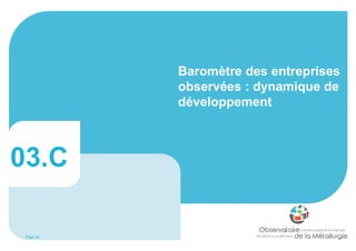 Page 55
Baromètre des entreprises
observées : dynamique de
développement
03.C
 