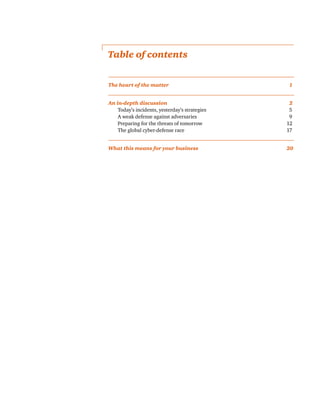 Table of contents
The heart of the matter

1

An in-depth discussion

2

What this means for your business

20

 