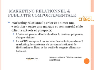 MARKETING DE LA PERMISSION
 De l’interruption marketing au marketing de la
permission
 Le coût de la publicité est de plus en plus élevé pour un
ROI de plus en plus faible
 Les individus sont saturés par la publicité, ils préfèrent
choisir la publicité qui leur correspond
 