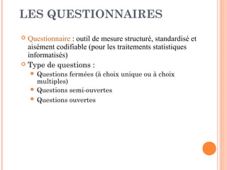 32
EXEMPLE D’ADMINISTRATION D’UN
QUESTIONNAIRE
 Réponses individuelles à un questionnaire
webmarketing et analyse des résultats
 http://www.askfornet.info/8561704
 