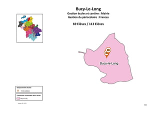 59
Bucy-Le-Long
Gestion écoles et cantine : Mairie
Gestion du périscolaire : Francas
69 Elèves / 113 Elèves
 
